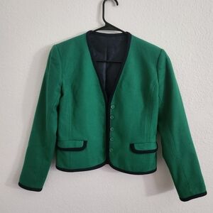 Green Button-Up Blazer